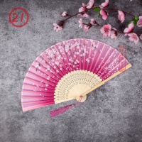 21号樱花飘落 精致扇套包装 扇子古风折扇汉服舞蹈扇子中国风学生夏季凉扇礼品扇