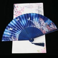 丛飞双碟 [带扇套] 扇子古风折扇中国风跳舞蹈扇夏季女日式复古典日用扇折叠扇子便宜