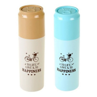 可乐款-蓝色+咖啡色 便携式旅游洗漱杯旅行牙刷盒漱口杯子套装刷牙具牙缸牙膏收纳带盖