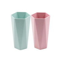 绿色粉色[送牙刷两支] 大号菱形杯(高13.5*宽7.5) [送牙刷]漱口杯刷牙杯子牙缸杯洗漱杯简约可爱情侣套装男女学生