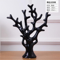 黑色发财树 破损补寄家居装饰品客厅摆件房间酒柜电视柜工艺品小摆件结婚
