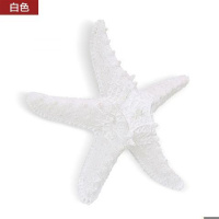 海星白色13*13cm 方向盘船舵手渔装饰品儿童卧室地中海风格复古墙面挂饰壁饰挂件