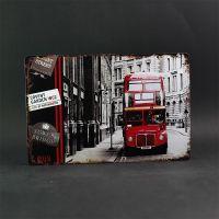 TP20-69 20X30cm 复古怀旧铁皮画车牌做旧工业风酒吧装饰创意房间墙上墙面壁饰挂件