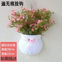 【加密壁挂勿忘我粉红】 挂壁饰挂墙挂篮假花室内吊篮墙面装饰花艺挂件挂墙花篮仿真花套装