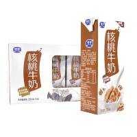 银桥乳业 核桃原浆牛奶 早餐奶 核桃奶 牛奶饮品 250ml*12盒