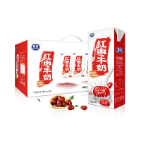 银桥乳业 红枣牛奶 风味奶 早餐奶 牛奶饮品 250ml*12盒