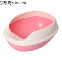 中号加厚半封闭式猫砂盆猫厕所加高防溅砂猫砂盆大号猫沙盆猫屎盆厕所猫咪用品