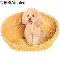 藤编狗窝四季藤窝狗窝夏天狗狗泰迪猫窝防水竹编篮子宠物用品夏季