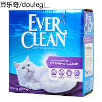 美国EVERCLEAN蓝钻猫砂紫标25磅无尘除臭膨润土猫砂团结环保猫沙