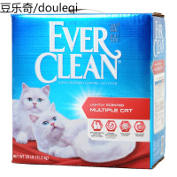 美国EVERCLEAN蓝钻猫砂红标25磅无尘除臭吸水结团猫沙膨润土猫砂