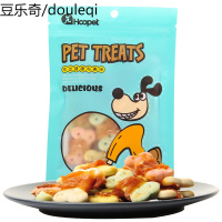hoopet华元鸡肉绕骨形饼干80g6包装幼犬训练零食除臭饼干小狗零食