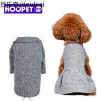 灰斜纹西装狗狗衣服裤子套装秋冬装泰迪比熊贵宾衣服华元宠物服饰