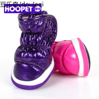 狗狗鞋子一套4只秋冬保暖雪地靴泰迪脚套比熊小型犬鞋套宠物棉鞋