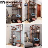 日式猫笼别墅实木家用宠物超大型号猫咪笼子猫舍猫屋室内豪华铁笼