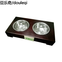 FIBER范博实木宠物餐桌碗架狗碗猫碗宠物食具不锈钢宠物碗