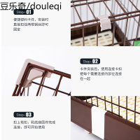 宠物狗狗笼子中小型犬带厕所猫笼泰迪比熊室内家用围栏折叠用品