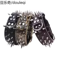 狗狗项圈大型犬杜宾犬专用狗项圈中型犬比特拉布拉多杜宾铆钉项圈