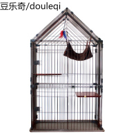 室内家用猫笼超大自由空间豪华三层实木围栏网片装组别墅猫咪用品