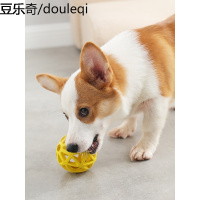 狗狗磨牙漏食球柯基金毛清洁牙齿硅胶软球互动训练橡胶球狗玩具