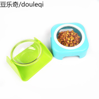 猫碗食盆架子倾斜可爱高脚单个宠物亚克力小狗碗塑料小号斜口用品