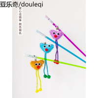 静一-猫用品猫玩具猫咪毛球长杆逗猫棒火鸡毛逗猫羽毛颜色随机