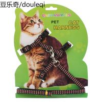 猫咪专用牵引绳拴猫绳溜猫绳子 宠物胸背带成猫 猫链子牵引带