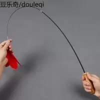 逗猫棒喵仙儿DIY大羽毛铃铛长杆可伸缩仙女棒实木猫咪用品猫玩具