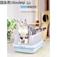 猫砂盆防外溅全套猫厕所大号超大号半封闭松木双层猫咪厕所便盆