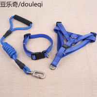 中型大型犬狗狗金毛拉布拉多遛狗绳子项圈狗链子牵引绳胸背带用品