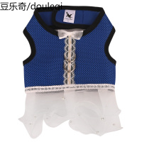 小型犬泰迪比熊贵宾博美 狗狗衣服胸背带胸背衣夏款网布胸背礼服