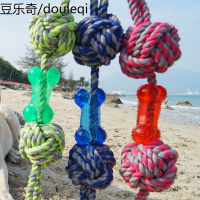 宠物玩具耐咬磨牙互动洁齿大绳结小中大型犬泰迪金毛狗狗咬胶玩具
