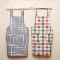 韩式棉家用厨房做饭围裙女罩衣成人棉背带式工作围裙定制
