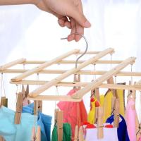 天然竹子裤架衣架多夹子裤夹衣夹竹夹子晒袜子内衣架竹木晾衣架