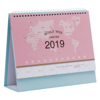 日历2019年历创意简约小清新办公摆件定制月历台历式每日备忘 [竖款]春暖花开