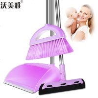 沃美雅扫把套装簸箕单个组合家用加厚笤帚软毛畚斗畚箕扫帚扫地 刮刀扫 高档紫色