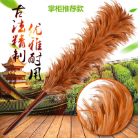 [不掉毛]真鸡毛掸子家用除尘小号扫灰羊毛扫色车用可伸缩 迷你[鸡脖毛]加厚款