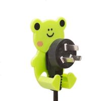 插头挂钩多功能家用电线整理器电源插头固定架挂线扣线架线卡 [白色小熊] 插头挂钩[1个装]