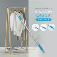 不锈钢伸缩衣叉杆挑晾撑衣杆铝合金叉子加长收取衣服挑衣杆
