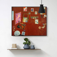Matisse 野兽派卧室挂画 餐厅装饰画 亨利·马蒂斯-红色的房子