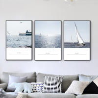 一帆风顺 北欧风格客厅装饰画ins风景餐厅现代简约墙面装饰挂画