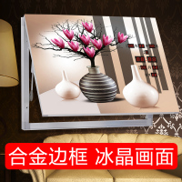 万年历电表箱装饰画带钟表简约现代客厅液压遮挡箱配电箱电闸挂画