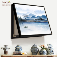 中式山水画电表箱装饰画弱电箱客厅配电箱开关电盒遮挡挂箱装饰