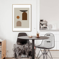 北欧INS风简约卧室几何图案装饰画餐厅沙背景墙抽象挂画创意壁
