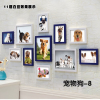 宠物店装饰画 狗狗挂画 个性小狗照片墙壁画墙画组合相框相框墙