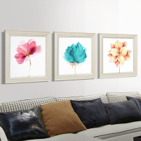 小清新色彩装饰画单副简约客厅墙面壁画现代立体框歺厅北欧式挂画