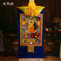 欧斯特释迦摩尼佛像客厅玄关唐卡装饰画释迦牟尼佛像唐卡装裱挂画