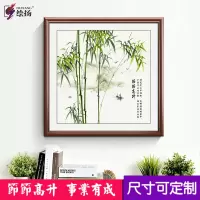 玄关装饰画竹子画办公书房挂画竹报平安图装饰画风水客厅壁画