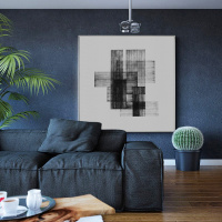 现代艺术简约抽象几何线条艺术装饰画客厅卧室挂画工作室大幅壁画