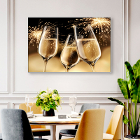 餐厅装饰画现代简约创意个性饭厅挂画歺厅背景墙壁画水果画冰晶画