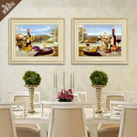 欧式挂画单幅餐厅装饰画壁画餐桌背景墙画红酒画水果画酒店画油画
